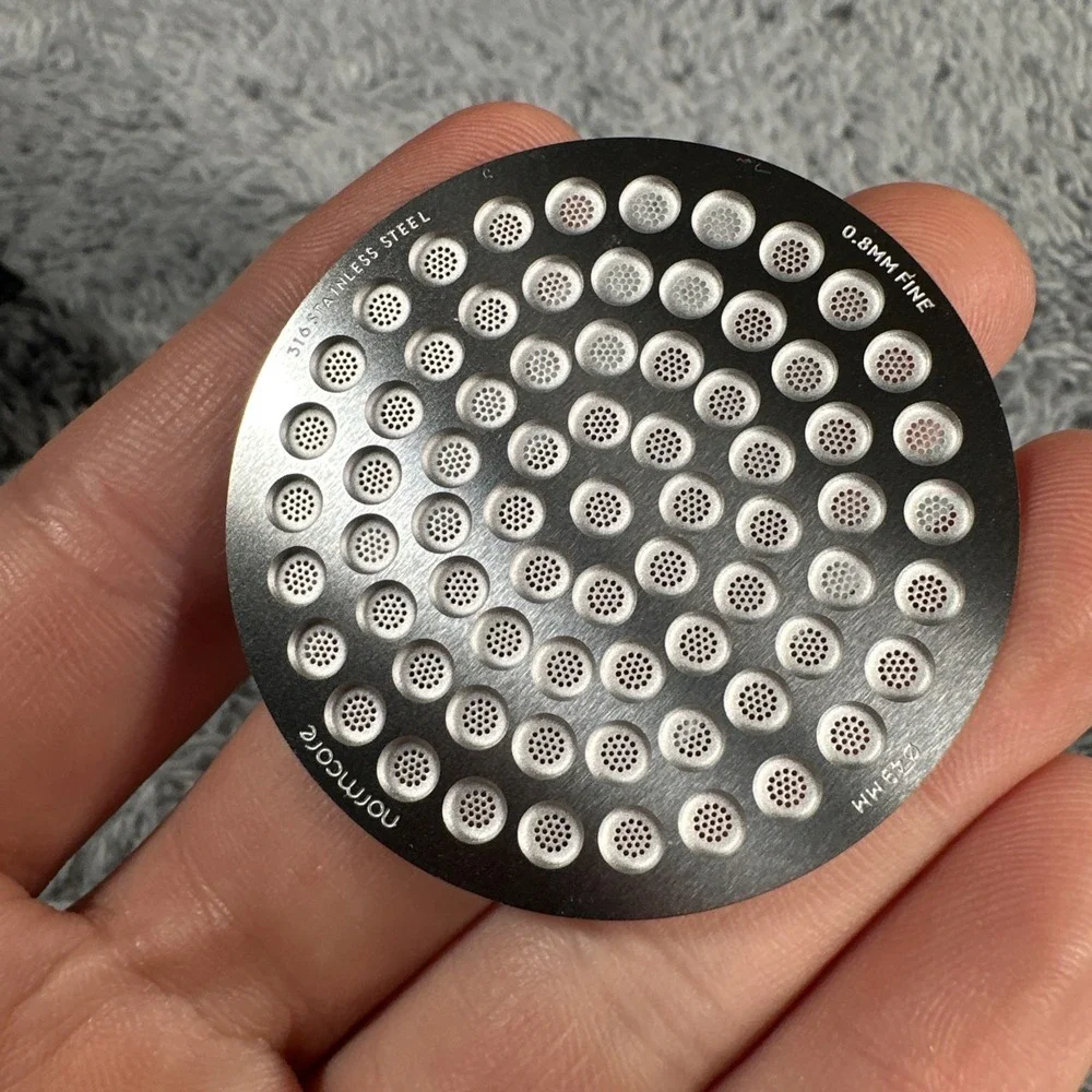 Normcore 49mm Puck Screen, 0.8mm Thickness, Lower x 0.8mm, Silver